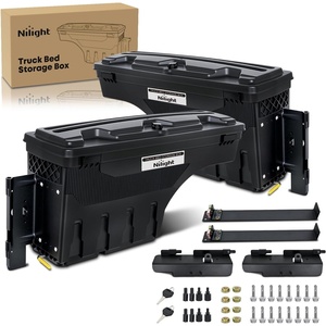 image:imageNilight Truck Bed Tool Box Left Drivers Side Truck Tool Box Fit for Ford F150 19992014 ABS Swing Case Truck Bed Storage Box with Lockable Lid Waterproof Wheel Well Toolbox BlackFor Toyota Tundra 20072021 DriverPassenger Side