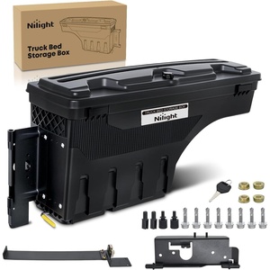 image:imageNilight Truck Bed Tool Box Left Drivers Side Truck Tool Box Fit for Ford F150 19992014 ABS Swing Case Truck Bed Storage Box with Lockable Lid Waterproof Wheel Well Toolbox BlackFor Dodge Ram 1500 2500 20022018 Driver Side