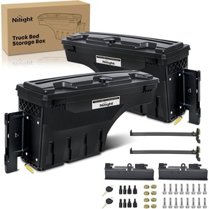 image:imageNilight Truck Bed Tool Box Left Drivers Side Truck Tool Box Fit for Ford F150 19992014 ABS Swing Case Truck Bed Storage Box with Lockable Lid Waterproof Wheel Well Toolbox BlackFor Silverado Sierra 20072018 DriverPassenger