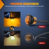 image:imageNilight 34 Round Marker Lights 10PCS White Side Bullet Clearance Light  304 Stainless Steel Bezel with IP68 Waterproof Hardwired Bright LEDs and 2 Wire Design for 12V Trailers Trucks Campers Boats10pcs 2Pin Amber