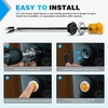 image:imageNilight 34 Round Marker Lights 10PCS White Side Bullet Clearance Light  304 Stainless Steel Bezel with IP68 Waterproof Hardwired Bright LEDs and 2 Wire Design for 12V Trailers Trucks Campers Boats20pcs 2Pin Red Amber 304 Bezel