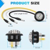 image:imageNilight 34 Round Marker Lights 10PCS White Side Bullet Clearance Light  304 Stainless Steel Bezel with IP68 Waterproof Hardwired Bright LEDs and 2 Wire Design for 12V Trailers Trucks Campers BoatsAmber White 10Pcs