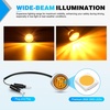 image:imageNilight 34 Round Marker Lights 10PCS White Side Bullet Clearance Light  304 Stainless Steel Bezel with IP68 Waterproof Hardwired Bright LEDs and 2 Wire Design for 12V Trailers Trucks Campers Boats10pcs 2Pin Amber 304 Bezel