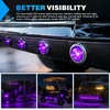 image:imageNilight 34 Round Marker Lights 10PCS White Side Bullet Clearance Light  304 Stainless Steel Bezel with IP68 Waterproof Hardwired Bright LEDs and 2 Wire Design for 12V Trailers Trucks Campers BoatsPurple 10Pcs 304 Bezel