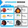 image:imageNilight 34 Round Marker Lights 10PCS White Side Bullet Clearance Light  304 Stainless Steel Bezel with IP68 Waterproof Hardwired Bright LEDs and 2 Wire Design for 12V Trailers Trucks Campers BoatsRed 10Pcs 304 Bezel