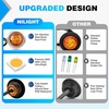 image:imageNilight 34 Round Marker Lights 10PCS White Side Bullet Clearance Light  304 Stainless Steel Bezel with IP68 Waterproof Hardwired Bright LEDs and 2 Wire Design for 12V Trailers Trucks Campers BoatsAmber 20Pcs 304 Bezel