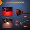 image:imageNilight 34 Round Marker Lights 10PCS White Side Bullet Clearance Light  304 Stainless Steel Bezel with IP68 Waterproof Hardwired Bright LEDs and 2 Wire Design for 12V Trailers Trucks Campers Boats10pcs 2Pin Red