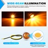 image:imageNilight 34 Round Marker Lights 10PCS White Side Bullet Clearance Light  304 Stainless Steel Bezel with IP68 Waterproof Hardwired Bright LEDs and 2 Wire Design for 12V Trailers Trucks Campers BoatsAmber 10Pcs 304 Bezel
