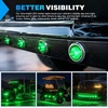 image:imageNilight 34 Round Marker Lights 10PCS White Side Bullet Clearance Light  304 Stainless Steel Bezel with IP68 Waterproof Hardwired Bright LEDs and 2 Wire Design for 12V Trailers Trucks Campers BoatsGreen 10Pcs 304 Bezel