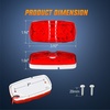 image:imageNilight 34 Round Marker Lights 10PCS White Side Bullet Clearance Light  304 Stainless Steel Bezel with IP68 Waterproof Hardwired Bright LEDs and 2 Wire Design for 12V Trailers Trucks Campers Boats5Pcs Red