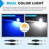 image:imageNilight 34 Round Marker Lights 10PCS White Side Bullet Clearance Light  304 Stainless Steel Bezel with IP68 Waterproof Hardwired Bright LEDs and 2 Wire Design for 12V Trailers Trucks Campers BoatsBlue White 10Pcs