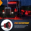 image:imageNilight 34 Round Marker Lights 10PCS White Side Bullet Clearance Light  304 Stainless Steel Bezel with IP68 Waterproof Hardwired Bright LEDs and 2 Wire Design for 12V Trailers Trucks Campers Boats10pcs 3Pin Red