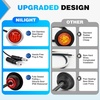 image:imageNilight 34 Round Marker Lights 10PCS White Side Bullet Clearance Light  304 Stainless Steel Bezel with IP68 Waterproof Hardwired Bright LEDs and 2 Wire Design for 12V Trailers Trucks Campers Boats10pcs 2Pin Red 304 Bezel