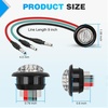 image:imageNilight 34 Round Marker Lights 10PCS White Side Bullet Clearance Light  304 Stainless Steel Bezel with IP68 Waterproof Hardwired Bright LEDs and 2 Wire Design for 12V Trailers Trucks Campers BoatsRed Green 10Pcs