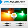 image:imageNilight 34 Round Marker Lights 10PCS White Side Bullet Clearance Light  304 Stainless Steel Bezel with IP68 Waterproof Hardwired Bright LEDs and 2 Wire Design for 12V Trailers Trucks Campers BoatsAmber Green 10Pcs