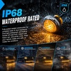 image:imageNilight 34 Round Marker Lights 10PCS White Side Bullet Clearance Light  304 Stainless Steel Bezel with IP68 Waterproof Hardwired Bright LEDs and 2 Wire Design for 12V Trailers Trucks Campers Boats10pcs 2Pin Amber 304 Bezel