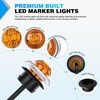 image:imageNilight 34 Round Marker Lights 10PCS White Side Bullet Clearance Light  304 Stainless Steel Bezel with IP68 Waterproof Hardwired Bright LEDs and 2 Wire Design for 12V Trailers Trucks Campers BoatsAmber 20Pcs 304 Bezel