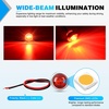 image:imageNilight 34 Round Marker Lights 10PCS White Side Bullet Clearance Light  304 Stainless Steel Bezel with IP68 Waterproof Hardwired Bright LEDs and 2 Wire Design for 12V Trailers Trucks Campers BoatsRed 10Pcs 304 Bezel