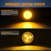 image:imageNilight 34 Round Marker Lights 10PCS White Side Bullet Clearance Light  304 Stainless Steel Bezel with IP68 Waterproof Hardwired Bright LEDs and 2 Wire Design for 12V Trailers Trucks Campers BoatsAmber 2Pcs 9LED