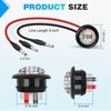 image:imageNilight 34 Round Marker Lights 10PCS White Side Bullet Clearance Light  304 Stainless Steel Bezel with IP68 Waterproof Hardwired Bright LEDs and 2 Wire Design for 12V Trailers Trucks Campers BoatsRed White 10Pcs