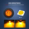 image:imageNilight 34 Round Marker Lights 10PCS White Side Bullet Clearance Light  304 Stainless Steel Bezel with IP68 Waterproof Hardwired Bright LEDs and 2 Wire Design for 12V Trailers Trucks Campers Boats50Pcs Amber