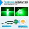 image:imageNilight 34 Round Marker Lights 10PCS White Side Bullet Clearance Light  304 Stainless Steel Bezel with IP68 Waterproof Hardwired Bright LEDs and 2 Wire Design for 12V Trailers Trucks Campers BoatsGreen 10Pcs 304 Bezel