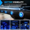image:imageNilight 34 Round Marker Lights 10PCS White Side Bullet Clearance Light  304 Stainless Steel Bezel with IP68 Waterproof Hardwired Bright LEDs and 2 Wire Design for 12V Trailers Trucks Campers BoatsBlue 10Pcs 304 Bezel