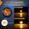 image:imageNilight 34 Round Marker Lights 10PCS White Side Bullet Clearance Light  304 Stainless Steel Bezel with IP68 Waterproof Hardwired Bright LEDs and 2 Wire Design for 12V Trailers Trucks Campers Boats10pcs 3Pin Amber