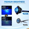 image:imageNilight 34 Round Marker Lights 10PCS White Side Bullet Clearance Light  304 Stainless Steel Bezel with IP68 Waterproof Hardwired Bright LEDs and 2 Wire Design for 12V Trailers Trucks Campers BoatsBlue 10Pcs