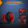 image:imageNilight 34 Round Marker Lights 10PCS White Side Bullet Clearance Light  304 Stainless Steel Bezel with IP68 Waterproof Hardwired Bright LEDs and 2 Wire Design for 12V Trailers Trucks Campers Boats10pcs 2Pin Red
