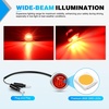 image:imageNilight 34 Round Marker Lights 10PCS White Side Bullet Clearance Light  304 Stainless Steel Bezel with IP68 Waterproof Hardwired Bright LEDs and 2 Wire Design for 12V Trailers Trucks Campers Boats10pcs 2Pin Red 304 Bezel