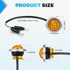 image:imageNilight 34 Round Marker Lights 10PCS White Side Bullet Clearance Light  304 Stainless Steel Bezel with IP68 Waterproof Hardwired Bright LEDs and 2 Wire Design for 12V Trailers Trucks Campers Boats10pcs 2Pin Amber 304 Bezel