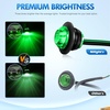 image:imageNilight 34 Round Marker Lights 10PCS White Side Bullet Clearance Light  304 Stainless Steel Bezel with IP68 Waterproof Hardwired Bright LEDs and 2 Wire Design for 12V Trailers Trucks Campers Boats10pcs Green