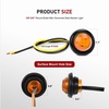 image:imageNilight 34 Round Marker Lights 10PCS White Side Bullet Clearance Light  304 Stainless Steel Bezel with IP68 Waterproof Hardwired Bright LEDs and 2 Wire Design for 12V Trailers Trucks Campers BoatsAmber 10Pcs