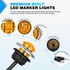 image:imageNilight 34 Round Marker Lights 10PCS White Side Bullet Clearance Light  304 Stainless Steel Bezel with IP68 Waterproof Hardwired Bright LEDs and 2 Wire Design for 12V Trailers Trucks Campers Boats20pcs 2Pin Red Amber 304 Bezel