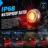 image:imageNilight 34 Round Marker Lights 10PCS White Side Bullet Clearance Light  304 Stainless Steel Bezel with IP68 Waterproof Hardwired Bright LEDs and 2 Wire Design for 12V Trailers Trucks Campers BoatsRed 10Pcs 304 Bezel