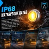 image:imageNilight 34 Round Marker Lights 10PCS White Side Bullet Clearance Light  304 Stainless Steel Bezel with IP68 Waterproof Hardwired Bright LEDs and 2 Wire Design for 12V Trailers Trucks Campers BoatsAmber 10Pcs 304 Bezel