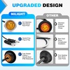 image:imageNilight 34 Round Marker Lights 10PCS White Side Bullet Clearance Light  304 Stainless Steel Bezel with IP68 Waterproof Hardwired Bright LEDs and 2 Wire Design for 12V Trailers Trucks Campers Boats20pcs 2Pin Red Amber 304 Bezel