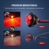 image:imageNilight 34 Round Marker Lights 10PCS White Side Bullet Clearance Light  304 Stainless Steel Bezel with IP68 Waterproof Hardwired Bright LEDs and 2 Wire Design for 12V Trailers Trucks Campers Boats30Pcs Amber Red White
