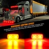 image:imageNilight 34 Round Marker Lights 10PCS White Side Bullet Clearance Light  304 Stainless Steel Bezel with IP68 Waterproof Hardwired Bright LEDs and 2 Wire Design for 12V Trailers Trucks Campers Boats14Pcs Amber Red