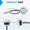 image:imageNilight 34 Round Marker Lights 10PCS White Side Bullet Clearance Light  304 Stainless Steel Bezel with IP68 Waterproof Hardwired Bright LEDs and 2 Wire Design for 12V Trailers Trucks Campers BoatsWhite 10Pcs 304 Bezel