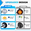 image:imageNilight 34 Round Marker Lights 10PCS White Side Bullet Clearance Light  304 Stainless Steel Bezel with IP68 Waterproof Hardwired Bright LEDs and 2 Wire Design for 12V Trailers Trucks Campers BoatsWhite 10Pcs 304 Bezel