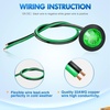 image:imageNilight 34 Round Marker Lights 10PCS White Side Bullet Clearance Light  304 Stainless Steel Bezel with IP68 Waterproof Hardwired Bright LEDs and 2 Wire Design for 12V Trailers Trucks Campers Boats10pcs Green