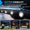 image:imageNilight 34 Round Marker Lights 10PCS White Side Bullet Clearance Light  304 Stainless Steel Bezel with IP68 Waterproof Hardwired Bright LEDs and 2 Wire Design for 12V Trailers Trucks Campers BoatsWhite 10Pcs 304 Bezel