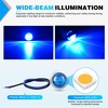 image:imageNilight 34 Round Marker Lights 10PCS White Side Bullet Clearance Light  304 Stainless Steel Bezel with IP68 Waterproof Hardwired Bright LEDs and 2 Wire Design for 12V Trailers Trucks Campers BoatsBlue 10Pcs 304 Bezel