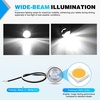 image:imageNilight 34 Round Marker Lights 10PCS White Side Bullet Clearance Light  304 Stainless Steel Bezel with IP68 Waterproof Hardwired Bright LEDs and 2 Wire Design for 12V Trailers Trucks Campers BoatsWhite 10Pcs 304 Bezel