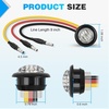 image:imageNilight 34 Round Marker Lights 10PCS White Side Bullet Clearance Light  304 Stainless Steel Bezel with IP68 Waterproof Hardwired Bright LEDs and 2 Wire Design for 12V Trailers Trucks Campers BoatsAmber Red 10Pcs