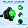 image:imageNilight 34 Round Marker Lights 10PCS White Side Bullet Clearance Light  304 Stainless Steel Bezel with IP68 Waterproof Hardwired Bright LEDs and 2 Wire Design for 12V Trailers Trucks Campers Boats10pcs Green