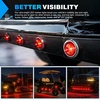 image:imageNilight 34 Round Marker Lights 10PCS White Side Bullet Clearance Light  304 Stainless Steel Bezel with IP68 Waterproof Hardwired Bright LEDs and 2 Wire Design for 12V Trailers Trucks Campers Boats10pcs 2Pin Red 304 Bezel