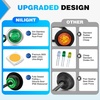 image:imageNilight 34 Round Marker Lights 10PCS White Side Bullet Clearance Light  304 Stainless Steel Bezel with IP68 Waterproof Hardwired Bright LEDs and 2 Wire Design for 12V Trailers Trucks Campers BoatsGreen 10Pcs 304 Bezel